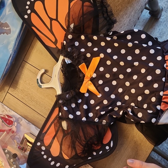 NWT Kids butterfly costume- orange and black, size small - Picture 1 of 6
